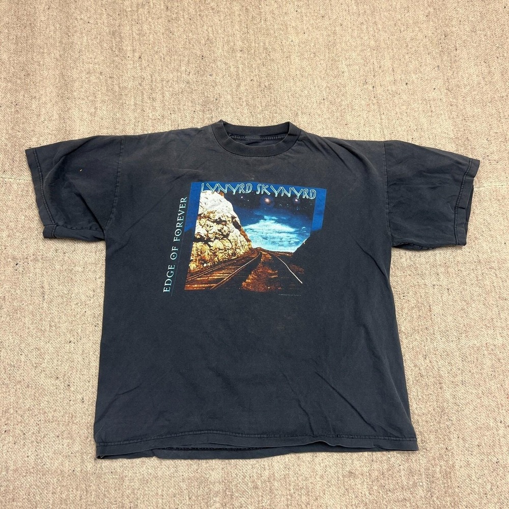 Vintage Lynyrd Skynyrd Shirt Mens Large Black 1990s Tour Concert